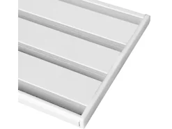 Bestlivings Seitendeckel für Aluminium Vorhangschiene Weiß 3 bis 4 Lauf