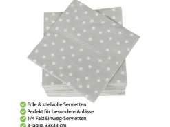 Bestlivings Servietten 33 x 33 cm Sterneküche 3 Lagig 120er Pack* Ostern