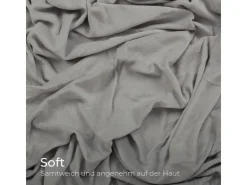Bestlivings Spannbettlaken Cashmere Touch - 200 x 200 cm Silber