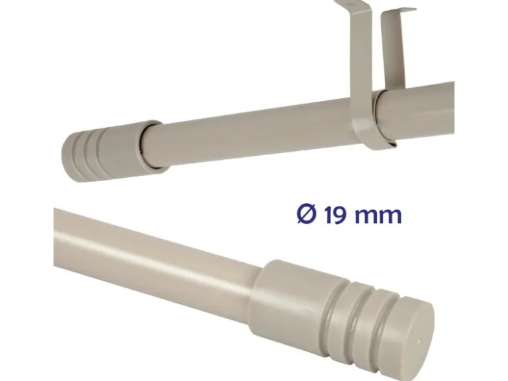 Bestlivings Stilgarnitur Modern Ausziehbar 115 bis 200cm Taupe