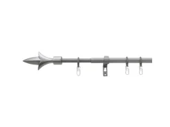 Bestlivings Stilgarnitur Set Ausziehbar 120 bis 230 cm Lilie Silber* Gardinenstangen