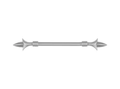 Bestlivings Stilgarnitur Set Ausziehbar 120 bis 230 cm Lilie Silber* Gardinenstangen