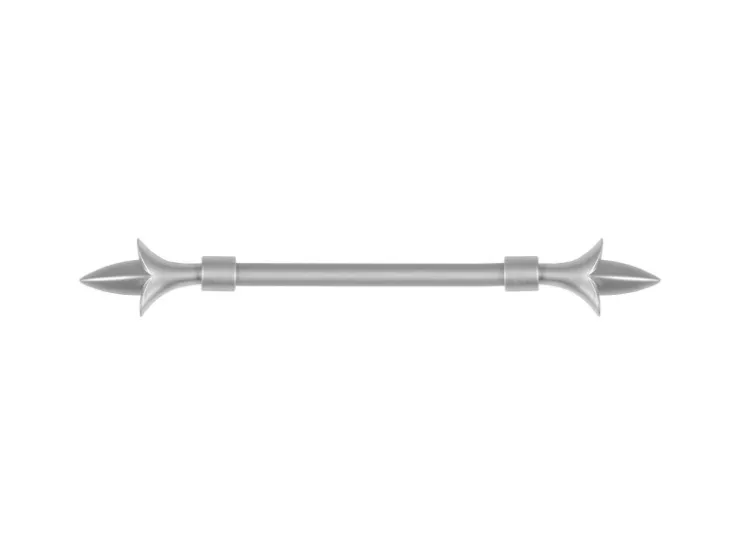 Bestlivings Stilgarnitur Set Ausziehbar 120 bis 230 cm Lilie Silber* Gardinenstangen