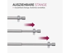 Bestlivings Stilgarnitur Ausziehbar 120 bis 220 cm Silber