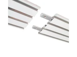 Bestlivings Vorhangschiene 480 cm Aluminium Weiß 4 Lauf / 4 x 120 cm* Gardinenschienen