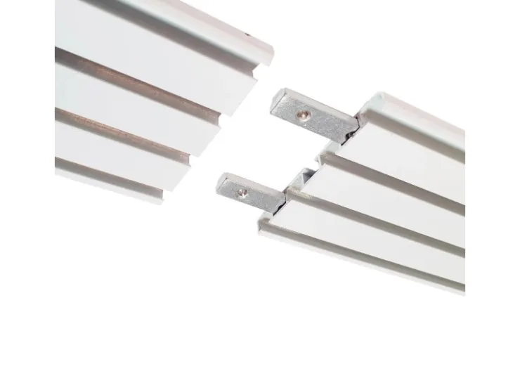 Bestlivings Vorhangschiene 480 cm Aluminium Weiß 4 Lauf / 4 x 120 cm* Gardinenschienen