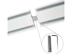 Bestlivings Vorhangschiene 480 cm Aluminium Weiß 2 Lauf / 4 x 120 cm