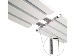 Bestlivings Vorhangschiene 240 cm Aluminium inkl. Wandträger Weiß 3 Lauf / 2 x 120 cm* Gardinenschienen