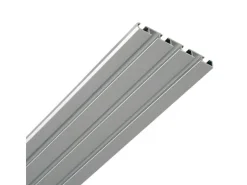 Bestlivings Vorhangschiene 450 cm Aluminium Silber 3 Lauf / 3 x 120 cm & 90 cm