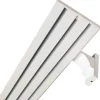 Bestlivings Vorhangschiene 420 cm Aluminium inkl. Wandträger Weiß 3 Lauf / 2 x 120 cm & 2 x 90 cm* Gardinenschienen