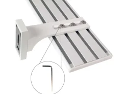 Bestlivings Vorhangschiene 420 cm Aluminium inkl. Wandträger Weiß 3 Lauf / 2 x 120 cm & 2 x 90 cm* Gardinenschienen