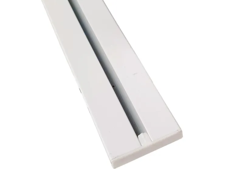 Bestlivings Vorhangschiene Aluminium 300 cm Weiß 1 Lauf / 120 cm & 2 x 90 cm