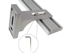 Bestlivings Vorhangschiene Aluminium inkl. Wandträger Silber 1 Lauf 120 cm* Gardinenschienen