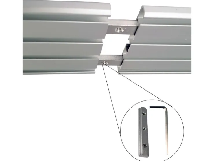 Bestlivings Vorhangschiene Aluminium Silber 4 Lauf 90 cm* Gardinenschienen