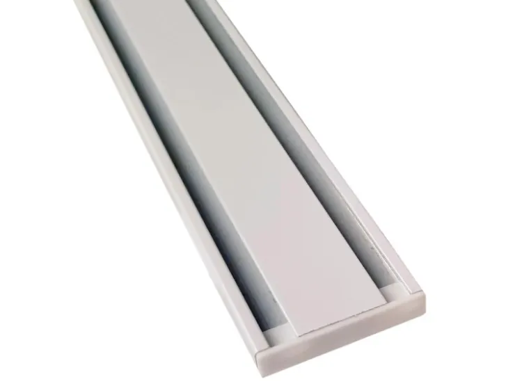 Bestlivings Vorhangschiene 420 cm Aluminium Weiß 2 Lauf / 2 x 120 cm & 2 x 90 cm* Gardinenschienen