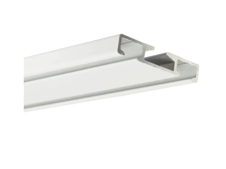 Bestlivings Vorhangschiene 420 cm Aluminium Weiß 2 Lauf / 2 x 120 cm & 2 x 90 cm* Gardinenschienen