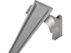 Bestlivings Vorhangschiene 240 cm Aluminium inkl. Wandträger Silber 2 Lauf / 2 x 120 cm