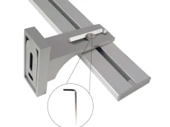 Bestlivings Vorhangschiene 240 cm Aluminium inkl. Wandträger Silber 2 Lauf / 2 x 120 cm