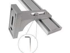 Bestlivings Vorhangschiene 180 cm Aluminium inkl. Wandträger Silber 1 Lauf / 2 x 90 cm