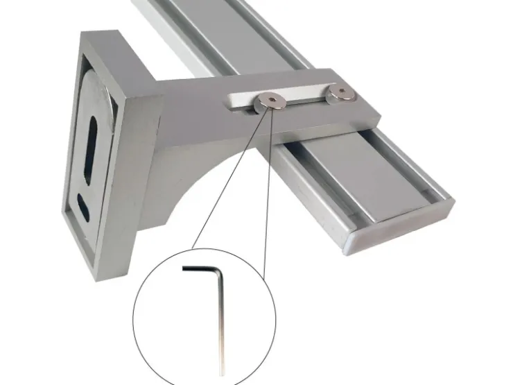 Bestlivings Vorhangschiene 180 cm Aluminium inkl. Wandträger Silber 1 Lauf / 2 x 90 cm