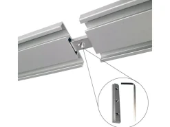 Bestlivings Vorhangschiene 300 cm Aluminium Silber 2 Lauf / 120 cm & 2 x 90 cm* Gardinenschienen