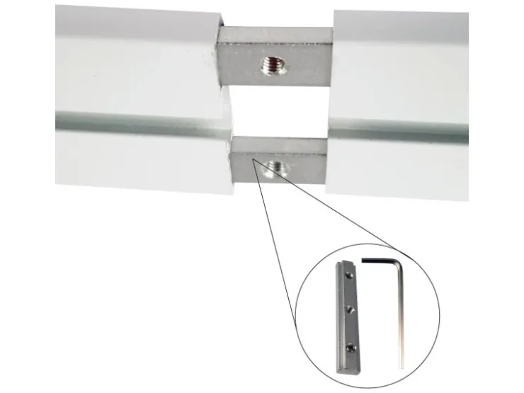 Bestlivings Vorhangschiene Aluminium 90 cm Weiß 1 Lauf
