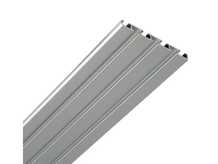 Bestlivings Vorhangschiene Aluminium Silber 3 bis 4 Lauf 120 cm* Gardinenschienen
