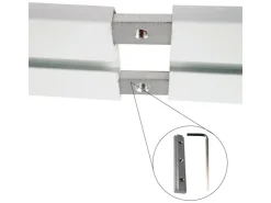 Bestlivings Vorhangschiene Aluminium 120 cm Weiß 1 Lauf