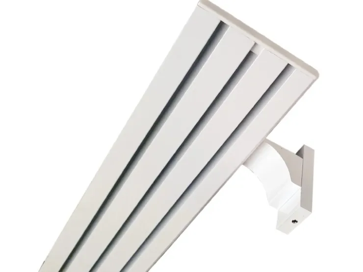 Bestlivings Wandträger für Aluminium Vorhangschiene Weiß 3 bis 4 Lauf
