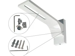 Bestlivings Wandträger für Aluminium Vorhangschiene Weiß 3 bis 4 Lauf