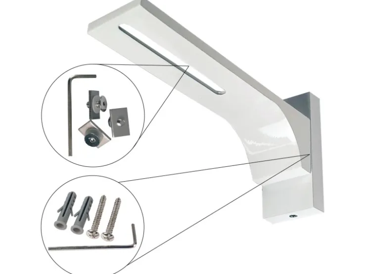 Bestlivings Wandträger für Aluminium Vorhangschiene Weiß 3 bis 4 Lauf
