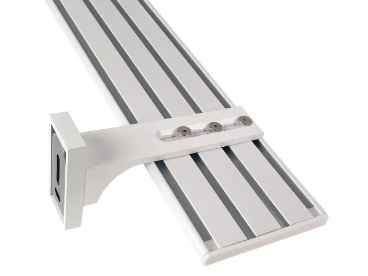 Bestlivings Wandträger für Aluminium Vorhangschiene Weiß 3 bis 4 Lauf