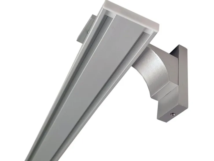Bestlivings Wandträger für Aluminium Vorhangschiene Silber 1 bis 2 Lauf