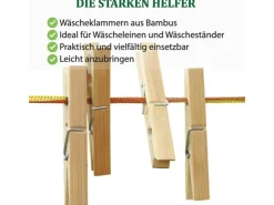 Bestlivings Wäscheklammern Bambus 6 cm 96 Stück* Reinigung