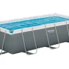 Bestway Stahlrahmen-Pool Set Steel Pro Max Frame 404x201x100 cm Rechteckig Grau