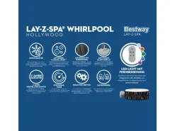 Bestway Whirlpool Lay-Z-Spa® Hollywood AirJet Ø 196 cm x 66 cm Rund* Kissen