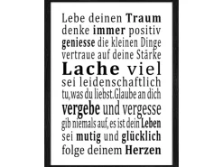 Pro Art Bild mit Rahmen Anonymus Lebensweisheit 42,5 cm x 32,5 cm* Bilder