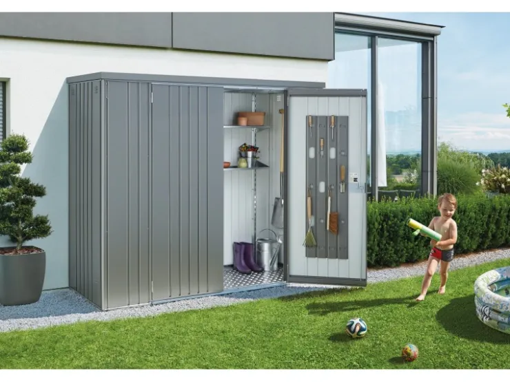 Biohort Geräteschrank Gr. 230 Silber-Metallic B x T: 227 cm x 83 cm* Metallregale