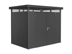 Biohort Metall-Gerätehaus HighLine 4,6 m² Doppeltür* Metallregale