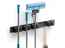 Björn&Schiller Gerätehalter Wandhalterung Aluminium 4 Besenhalter 5 Haken bis 10 kg* Weitere Regale