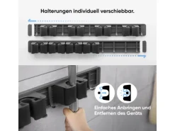 Björn&Schiller Gerätehalter Wandhalterung Aluminium 4 Besenhalter 5 Haken bis 10 kg* Weitere Regale