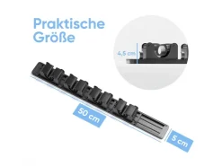 Björn&Schiller Gerätehalter Wandhalterung Aluminium 4 Besenhalter 5 Haken bis 10 kg* Weitere Regale