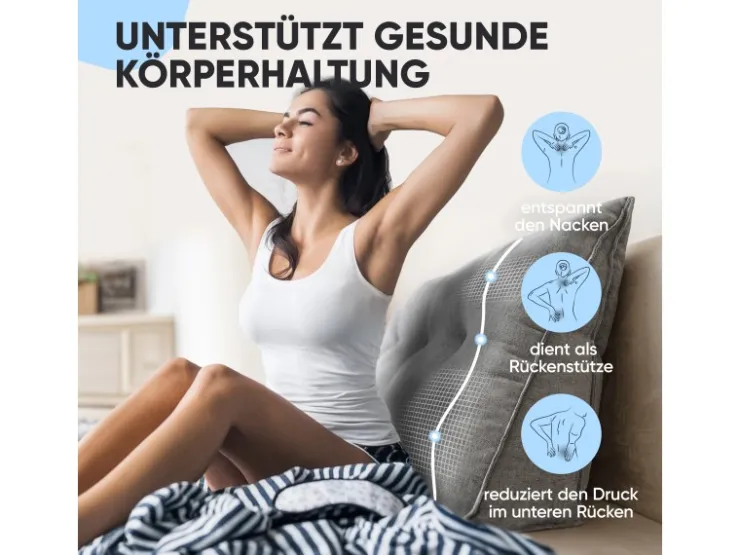 Björn&Schiller Rückenkissen 160 cm mit Waschbarem Bezug