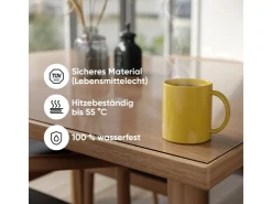 Björn&Schiller Tischschutzfolie 90x120 cm Transparent 2 mm PVC* Tischdecken