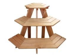 Promadino Blumentreppe Eckelement 3-stufig Honigbraun* Eckregale