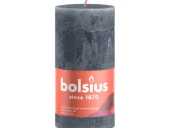 Bolsius Rustik-Kerze Shine Winter Edition Ø 6,8 cm x 13 cm Schieferblau* Bastelzubehör