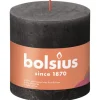 Bolsius Rustik-Kerze Shine 100/100 mm Stürmisches Grau