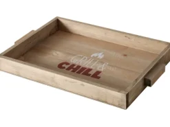 Boltze Deko-Tablett Grillzeit 38 cm x 26 cm x 4 cm Natur* Geschenkartikel