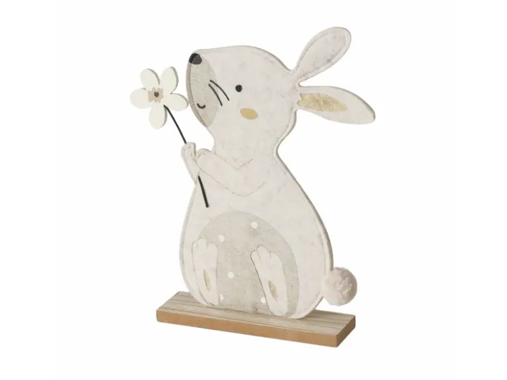 Boltze Figur Bunny 2-fach Sortiert 29,5 cm x 5 cm x 18 cm Beige-Weiß
