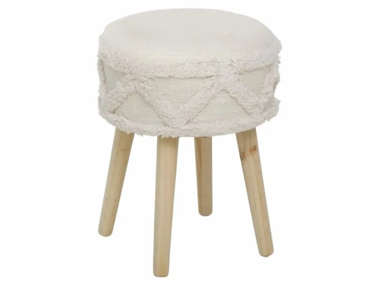 Boltze Hocker Dali 41 cm x 34 cm x 41 cm Creme* Hocker